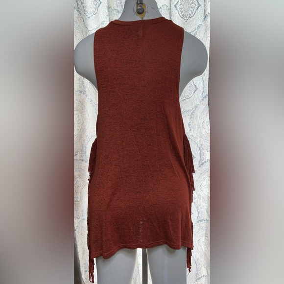 I Jeans by Buffalo Jeans Top with fringe on side for Women size XL [E-3] - Picture 4 of 7